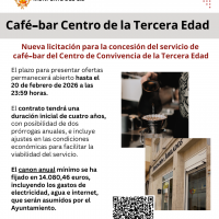 El Ayuntamiento de Monforte del Cid vuelve a licitar la concesión del café-bar del Centro de Convivencia de la Tercera Edad