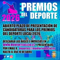 Monforte del Cid abre el plazo de presentación de candidaturas a los Premios del Deporte Local 2026