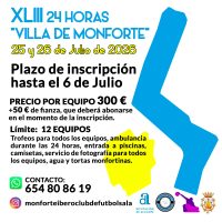 XLIII 24 Horas de Fútbol Sala "Villa de Monforte" ya tiene fecha