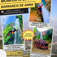 Monforte Extremo abre hoy las inscripciones para el Barranco Acuático de Anna