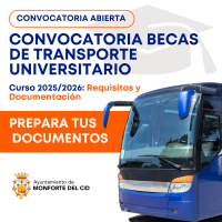 Abierto el plazo para solicitar las Becas de Transporte Universitario 2025-2026